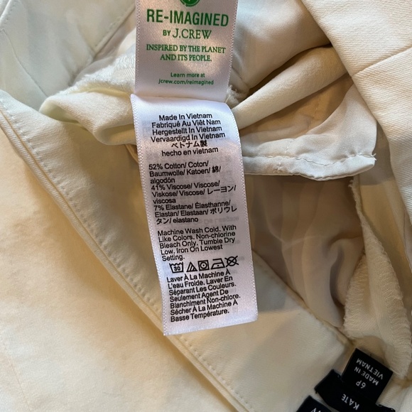 J.Crew Kate Straight-Leg Pant in Bi-Stretch Cotton – Ivory – Petite 6 - Picture 10 of 11